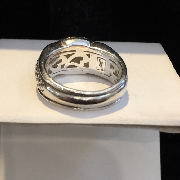 Scott Kay SS Diamond Cluster Equestrian Ring - Picture 3 of 6